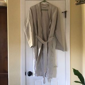 Zara linen robe